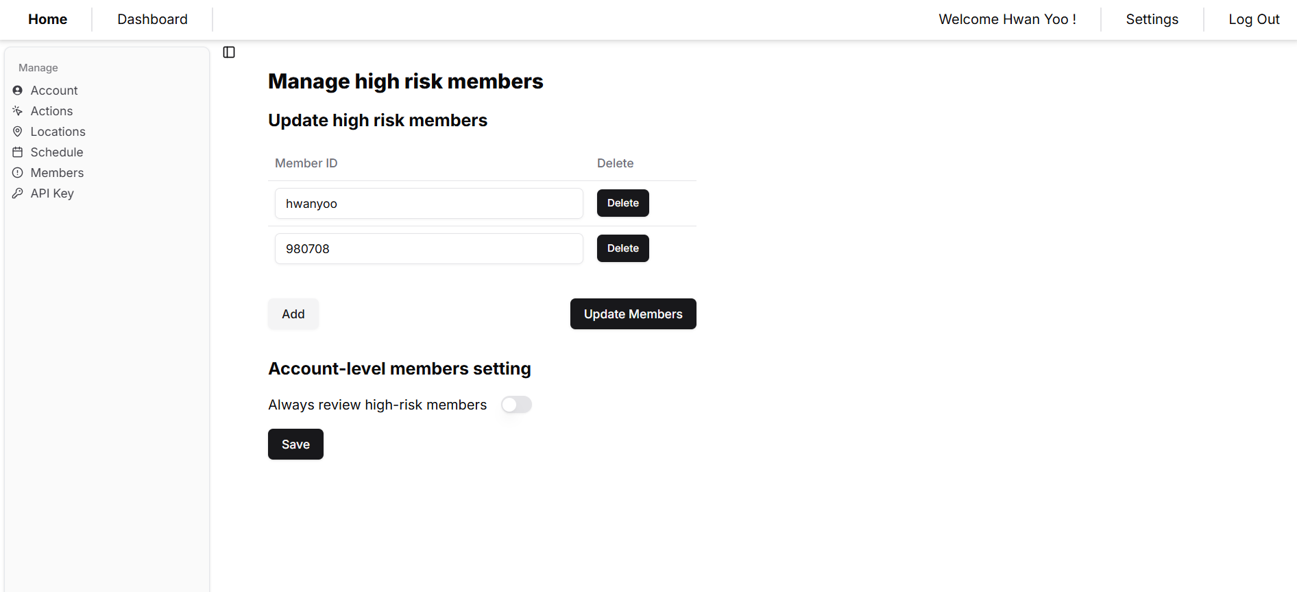 Manage high-risk members